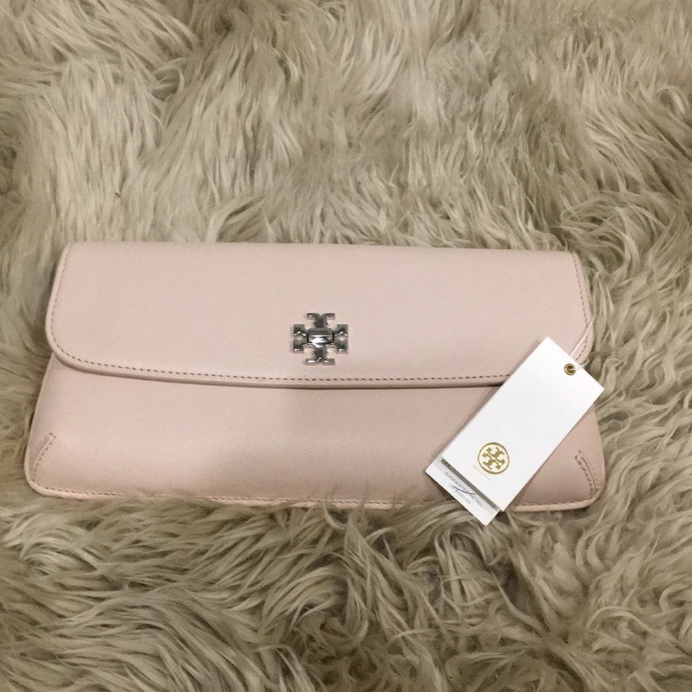 A beautiful soft pink-beige clutch
